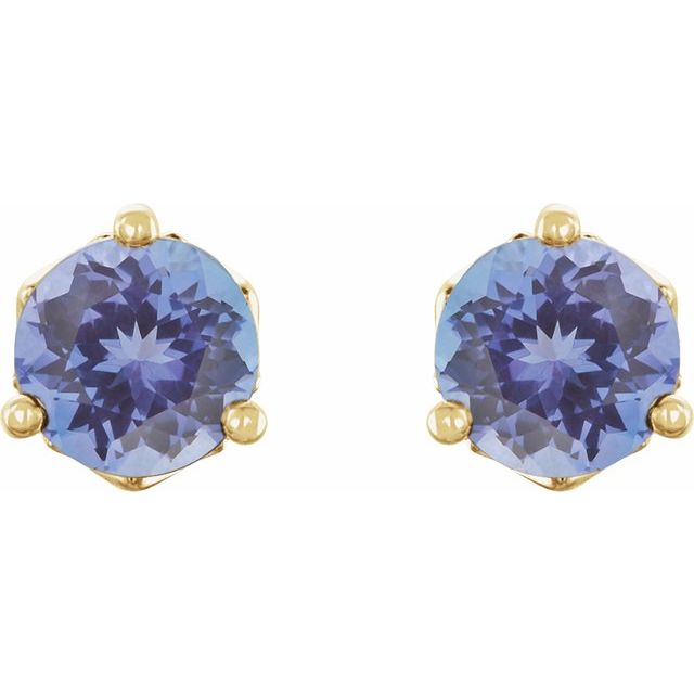 14k-yellow-gold--natural-tanzanite-earrings