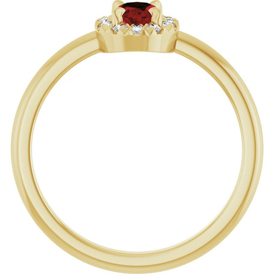 14k-yellow-gold-natural-mozambique-garnet-&-1/10-ctw-natural-diamond-french-set-halo-style-ring