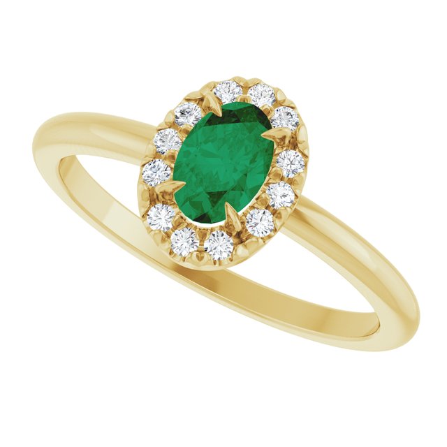14k-yellow-gold-natural-emerald-&-1/10-ctw-natural-diamond-french-set-halo-style-ring