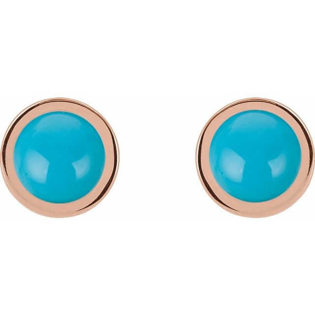 14k-rose-gold-cabochon-natural-turquoise-bezel-set-solitaire-earrings