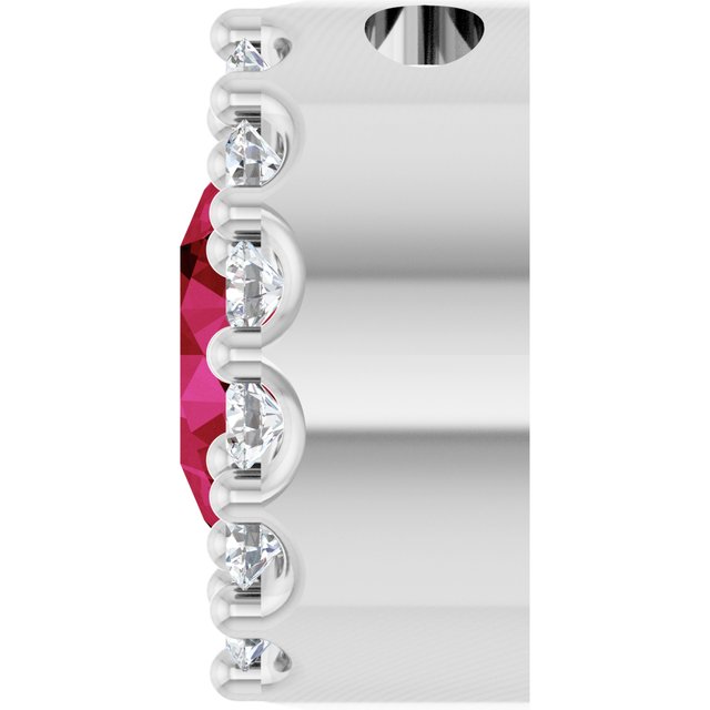14k-white-gold-natural-ruby-&-1/10-ctw-natural-diamond-halo-style-pendant