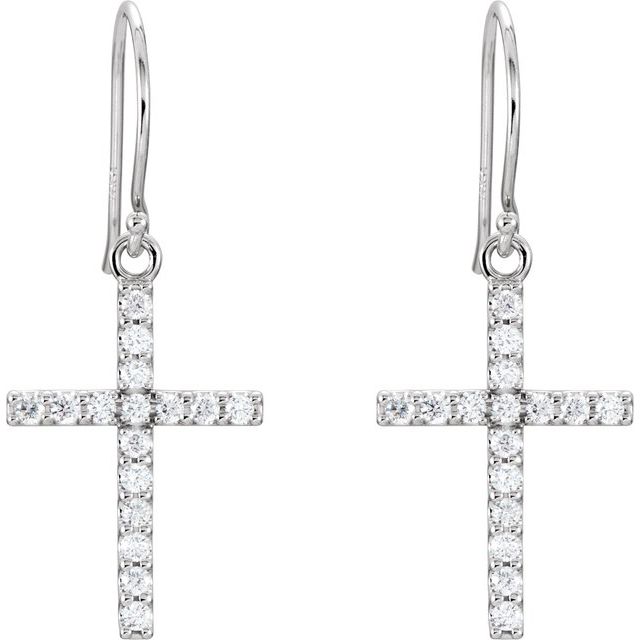 14k-white-gold-1/2-ctw-natural-diamond-cross-earrings