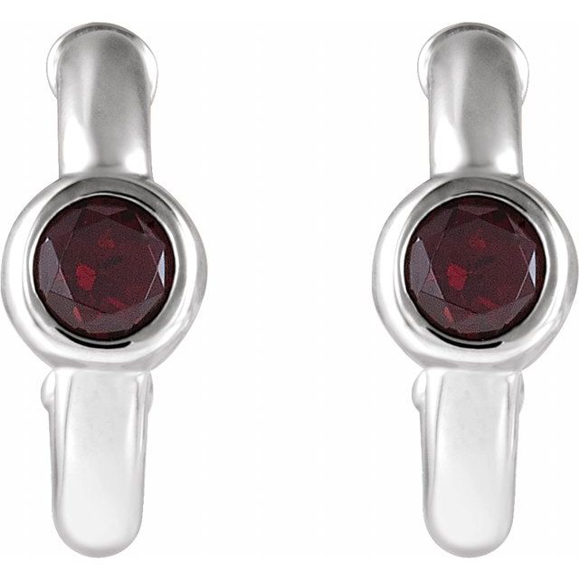 14k-white-gold-natural-mozambique-garnet-huggie-hoop-earrings