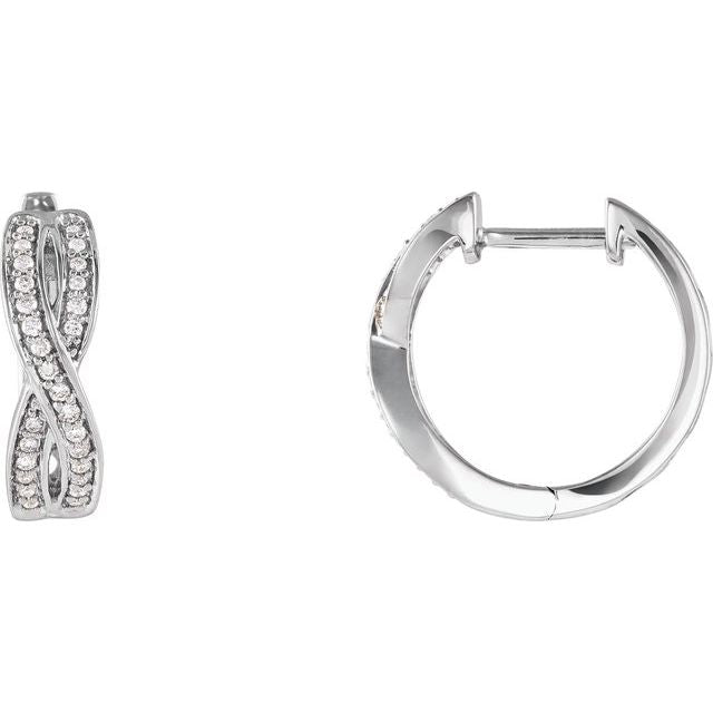14k-yellow-gold-1/5-ctw-natural-diamond-infinity-inspired--hoop-earrings