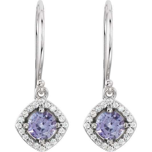 14k-white-gold-natural-tanzanite-&-1/5-ctw-natural-diamond-earrings