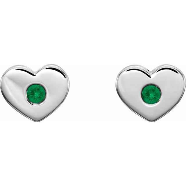14k-white-gold-natural-emerald-heart-earrings
