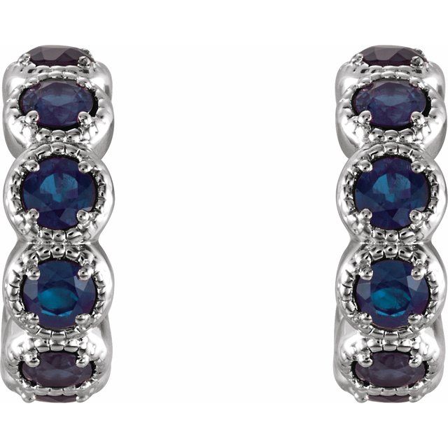 14k-white-gold-natural-blue-sapphire-hoop-earrings