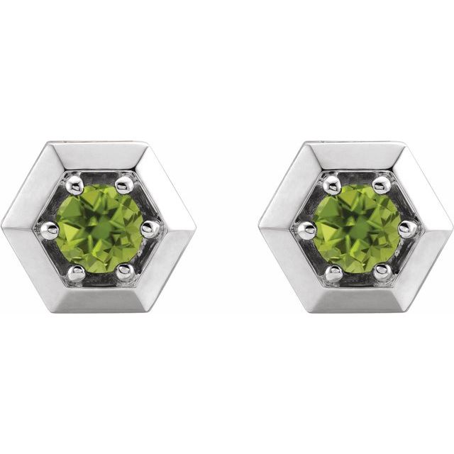 14k-white-gold-natural-peridot-geometric-earrings