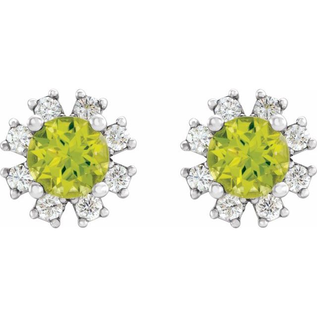14k-white-gold-natural-peridot-&-.06-ctw-natural-diamond-earrings