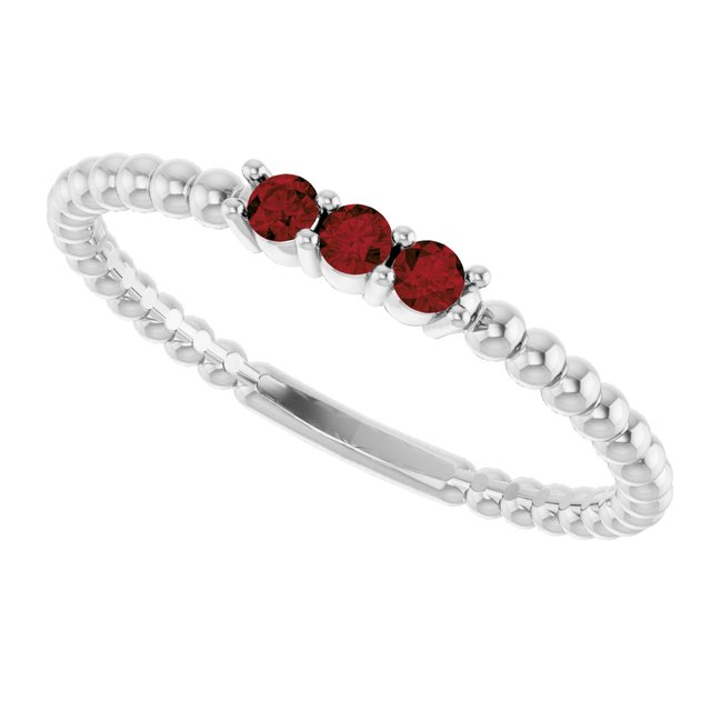 14k-white-gold-natural-mozambique-garnet-beaded-ring