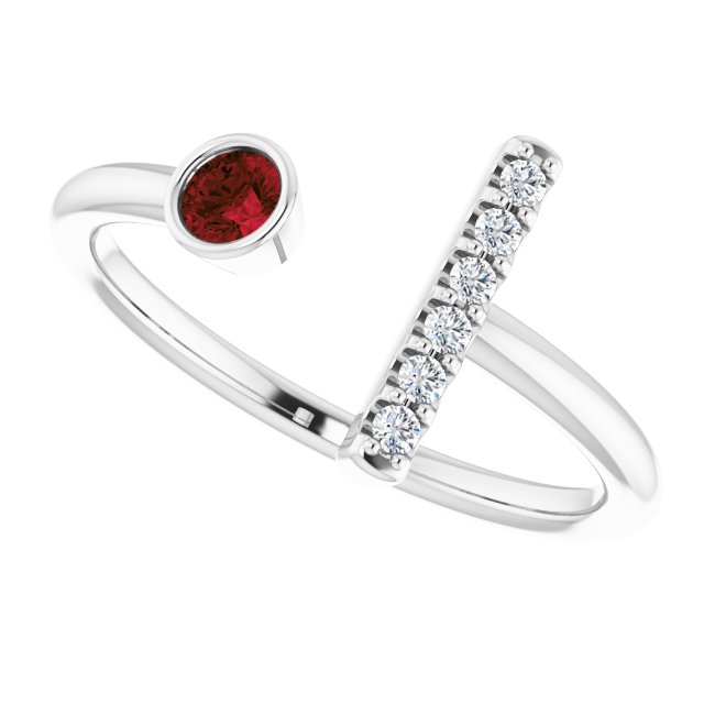 14k-white-gold-natural-mozambique-garnet-&-.05-ctw-natural-diamond-bar-ring