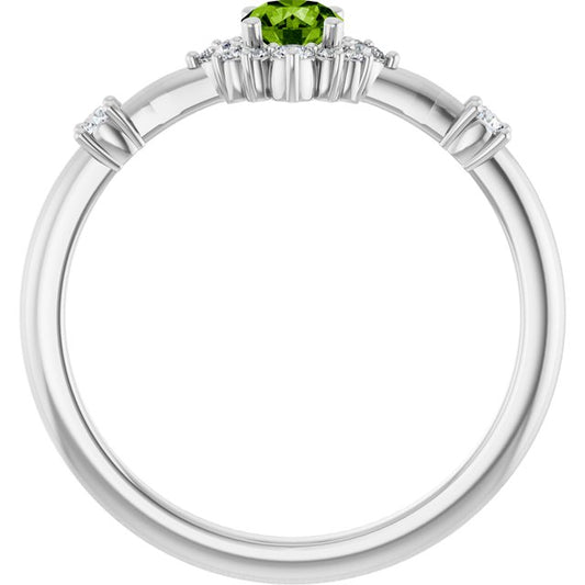 14k-white-gold-natural-peridot-&-1/6-ctw-natural-diamond-halo-style-ring