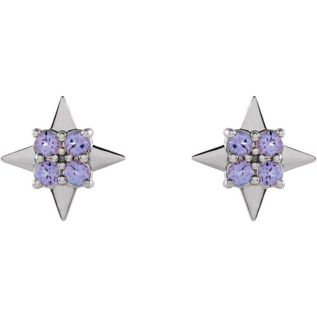 platinum-natural-tanzanite-star-earrings