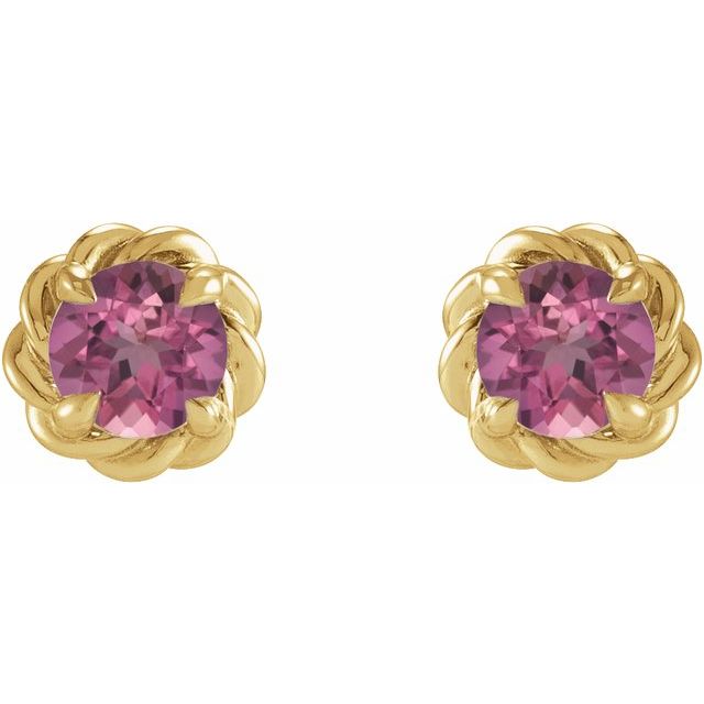 14k-yellow-gold--natural-pink-tourmaline-claw-prong-rope-earrings