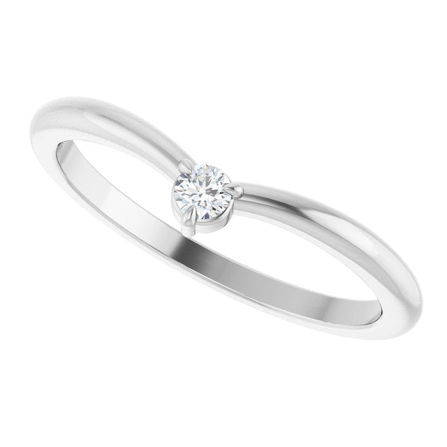 platinum-.06-ct-natural-diamond-stackable-v-ring