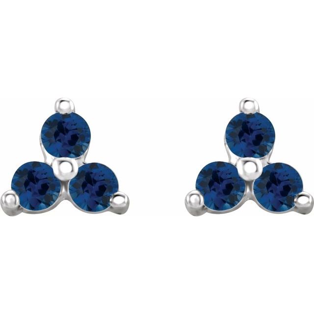 14k-white-gold-natural-blue-sapphire-three-stone-earrings