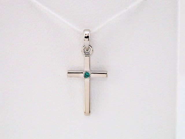 14k-white-gold-natural-emerald-cross-pendant