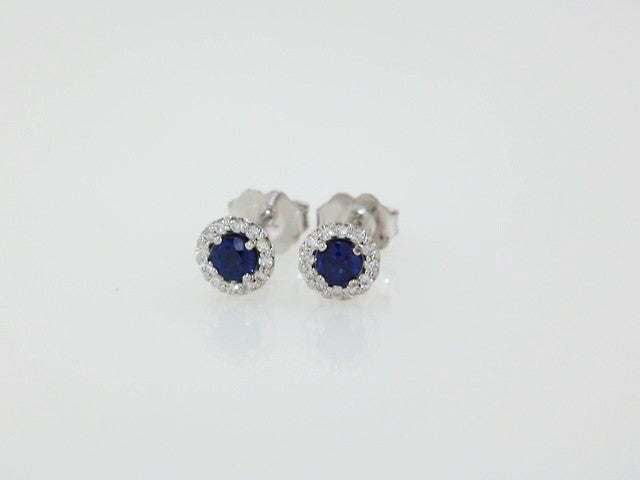 14k-white-gold--natural-blue-sapphire-&-1/10-ctw-natural-diamond-earrings