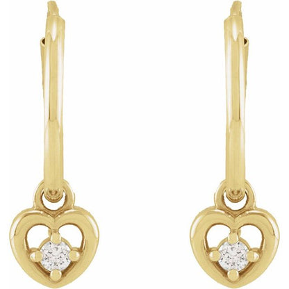 14k-yellow-gold-.06-ctw-natural-diamond-heart--hoop-earrings