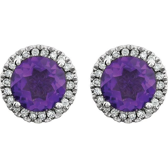 14k-white-gold-natural-amethyst-&-1/8-ctw-natural-diamond-earrings