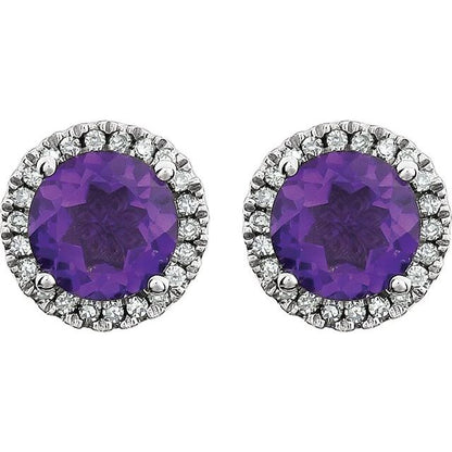 14k-white-gold-natural-amethyst-&-1/8-ctw-natural-diamond-earrings