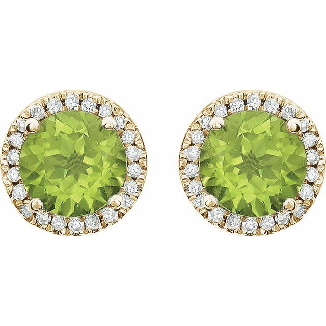 14k-white-gold-natural-peridot-&-1/8-ctw-natural-diamond-earrings