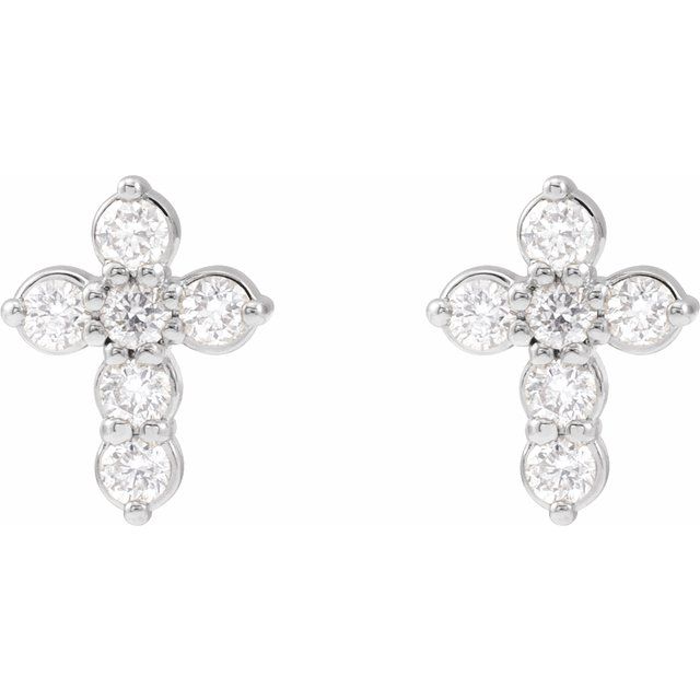 platinum-1/6-ctw-natural-diamond-cross-earrings