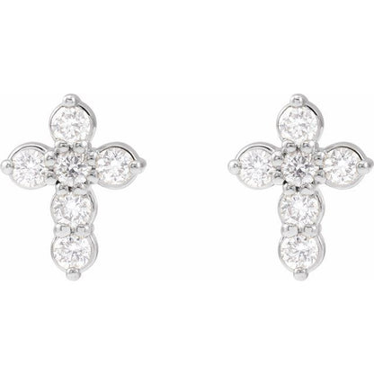 platinum-1/6-ctw-natural-diamond-cross-earrings