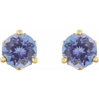 14k-yellow-gold--natural-tanzanite-earrings