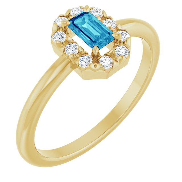 14k-yellow-gold-natural-blue-zircon-&-1/8-ctw-natural-diamond-french-set-halo-style-ring