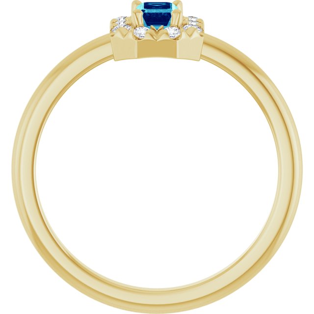 14k-yellow-gold-natural-blue-zircon-&-1/8-ctw-natural-diamond-french-set-halo-style-ring