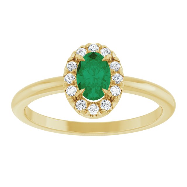 14k-yellow-gold-natural-emerald-&-1/10-ctw-natural-diamond-french-set-halo-style-ring