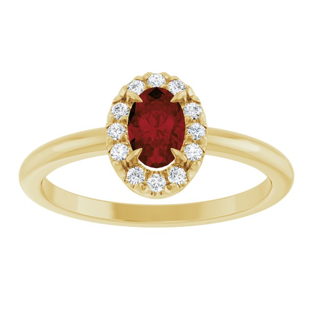 14k-yellow-gold-natural-mozambique-garnet-&-1/10-ctw-natural-diamond-french-set-halo-style-ring