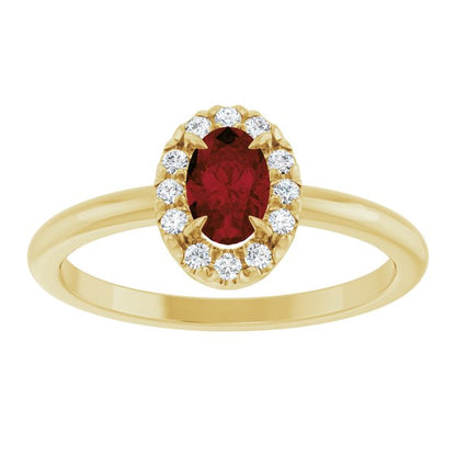14k-yellow-gold-natural-mozambique-garnet-&-1/10-ctw-natural-diamond-french-set-halo-style-ring
