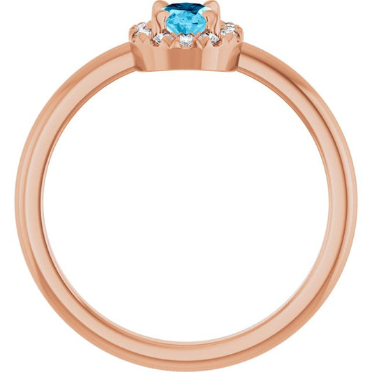 14k-rose-gold-natural-aquamarine-&-1/10-ctw-natural-diamond-french-set-halo-style-ring