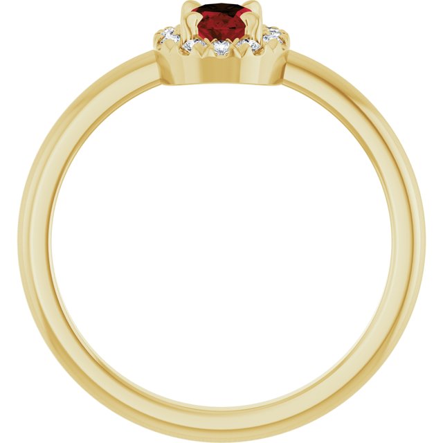 14k-yellow-gold-natural-mozambique-garnet-&-1/10-ctw-natural-diamond-french-set-halo-style-ring