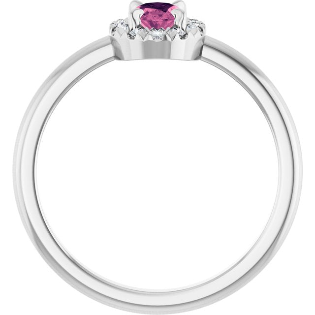 14k-white-gold-natural-pink-tourmaline-&-1/10-ctw-natural-diamond-french-set-halo-style-ring