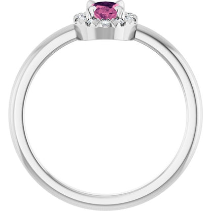 14k-white-gold-natural-pink-tourmaline-&-1/10-ctw-natural-diamond-french-set-halo-style-ring