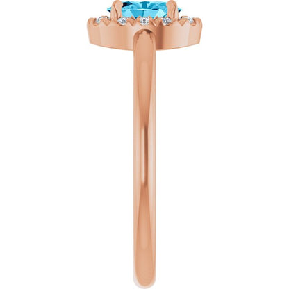 14k-rose-gold-natural-aquamarine-&-1/10-ctw-natural-diamond-french-set-halo-style-ring