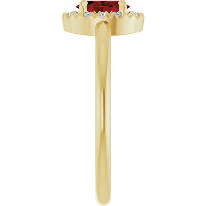 14k-yellow-gold-natural-mozambique-garnet-&-1/10-ctw-natural-diamond-french-set-halo-style-ring