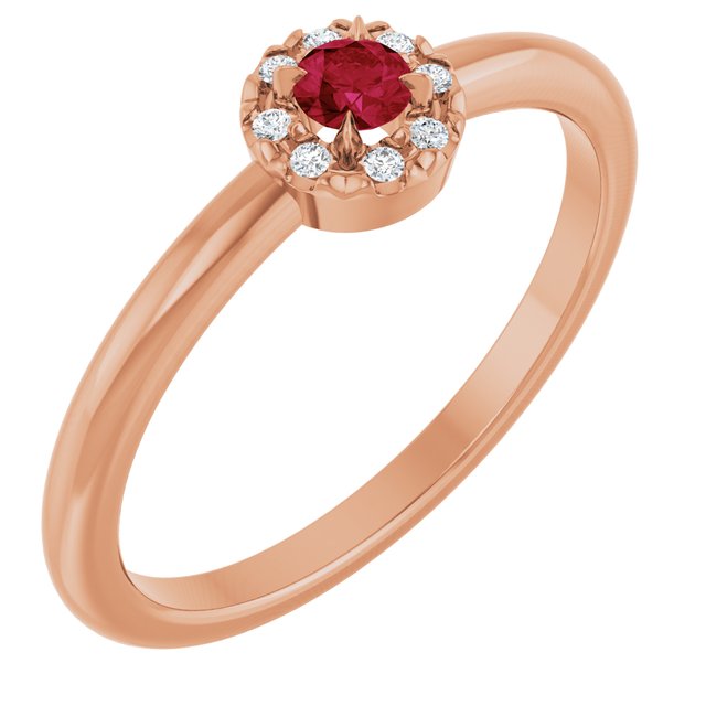 14k-rose-gold-natural-ruby-&-.03-ctw-natural-diamond-french-set-halo-style-ring