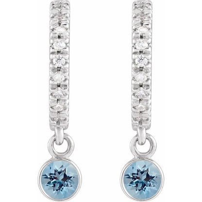 14k-white-gold-natural-aquamarine-&-.08-ctw-natural-diamond-french-set--hoop-earrings