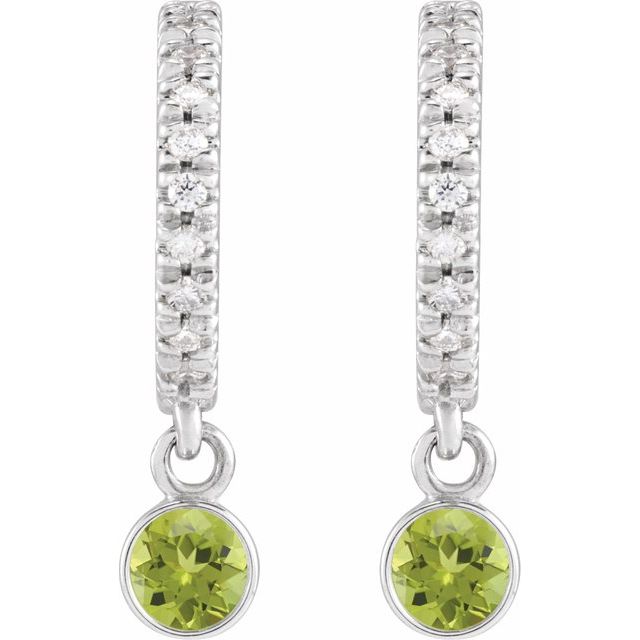 14k-white-gold-natural-peridot-&-.08-ctw-natural-diamond-french-set--hoop-earrings