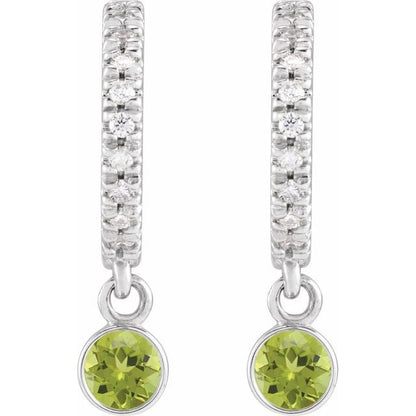 14k-white-gold-natural-peridot-&-.08-ctw-natural-diamond-french-set--hoop-earrings