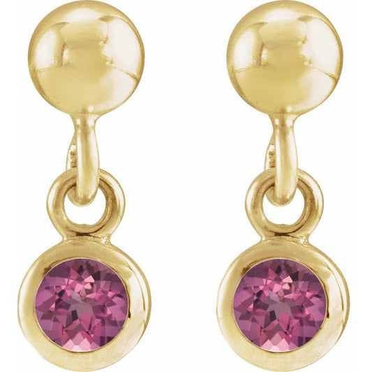 14k-yellow-gold-natural-pink-tourmaline-bezel-set-earrings