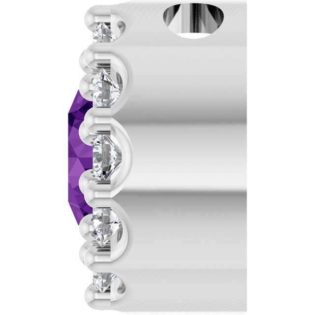 14k-white-gold-natural-amethyst-&-.08-ctw-natural-diamond-halo-style-pendant