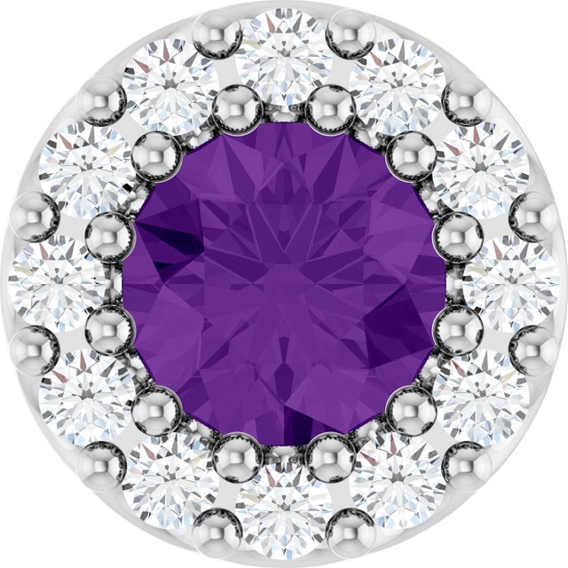 14k-white-gold-natural-amethyst-&-.08-ctw-natural-diamond-halo-style-pendant