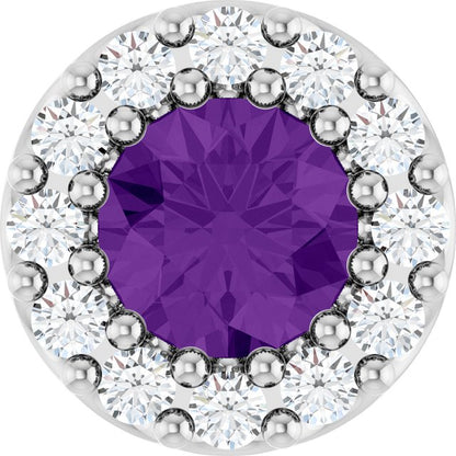 14k-white-gold-natural-amethyst-&-.08-ctw-natural-diamond-halo-style-pendant