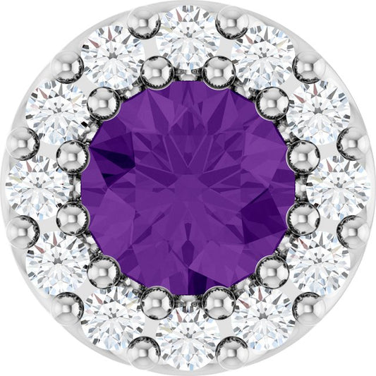 14k-white-gold-natural-amethyst-&-.08-ctw-natural-diamond-halo-style-pendant
