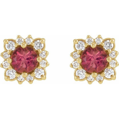 14k-white-gold-natural-blue-zircon-&-1/2-ctw-natural-diamond-halo-style-earrings